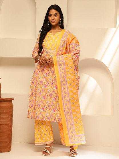 Stylish Neon Yellow Ethnic kurta set For Women