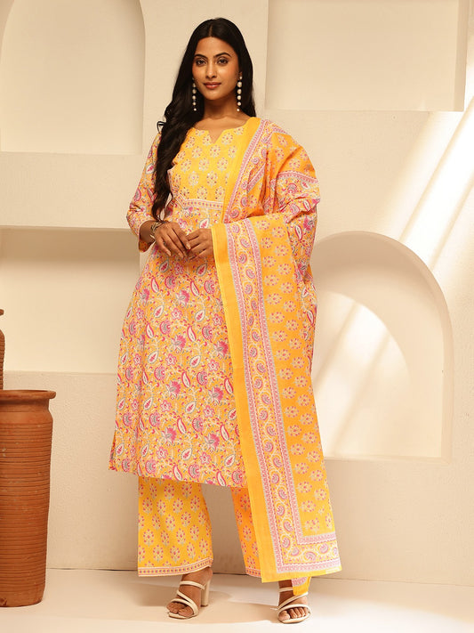 Stylish Neon Yellow Ethnic kurta set For Women