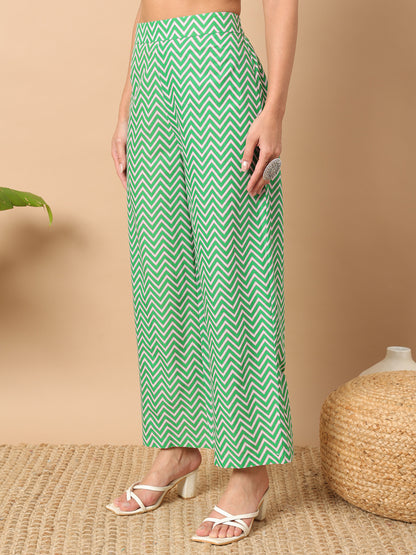 Women's Sea Green Cotton Straight Kurta Set